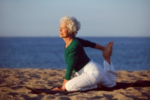 older woman yoga