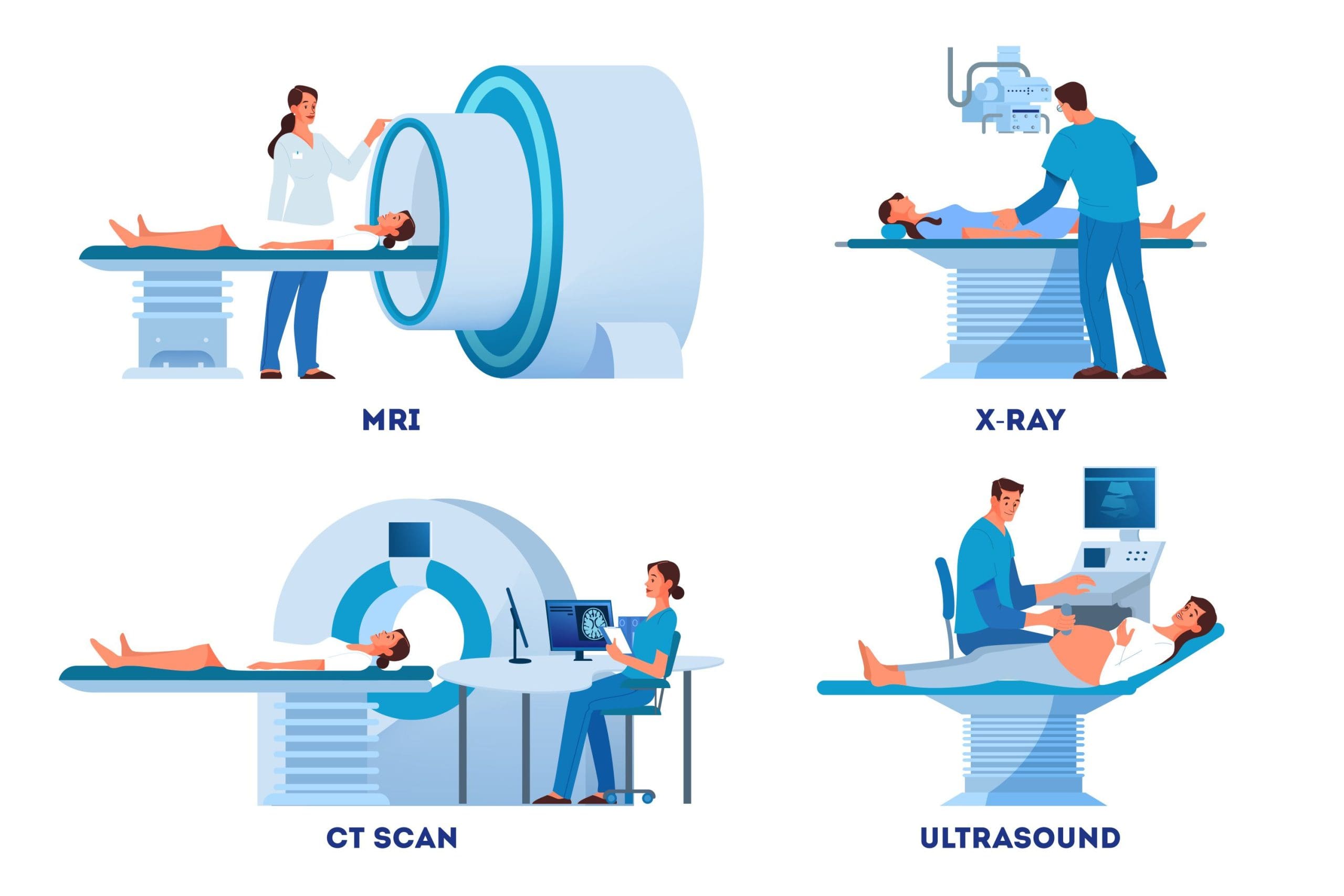 types of private scans available in the UK including MRI, CT, X-ray and ultrasound