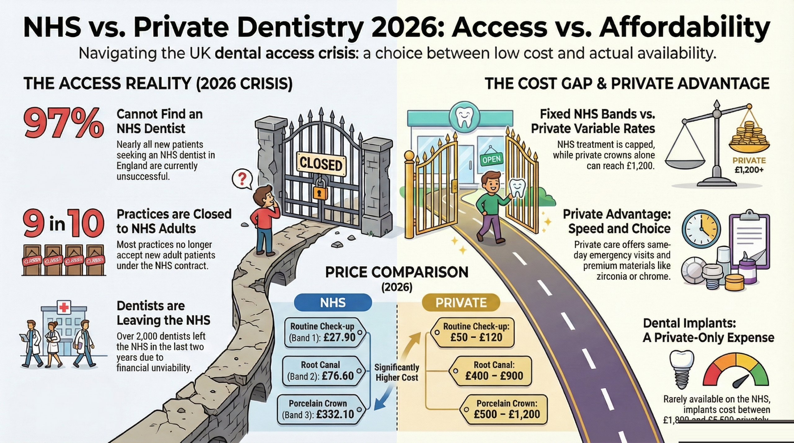 Nhs Vs Private Dentist Costs infographic