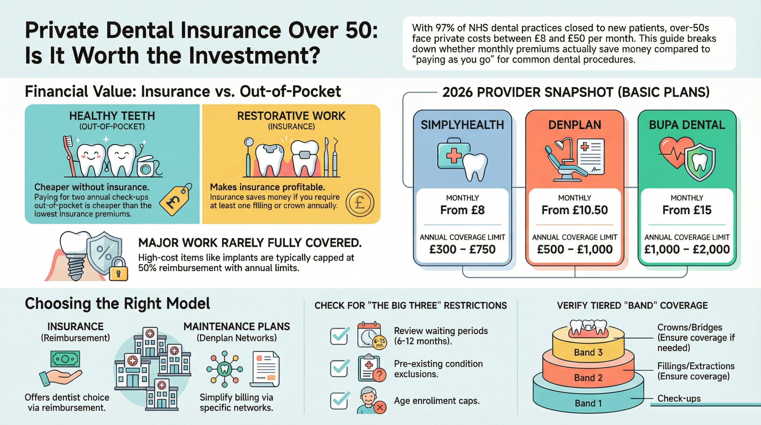 Private Dental Insurance Over 50S infographic